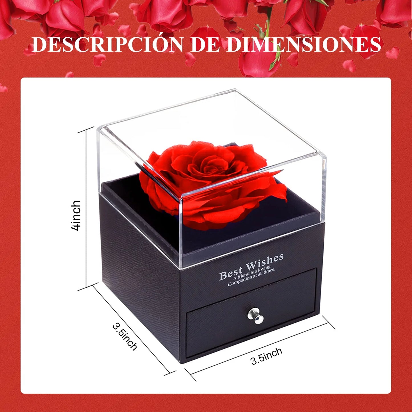 Preserved Red Real Rose with I Love You Necklace in 100 Languages -Eternal Flowers Rose Gifts for Mom Wife Girlfriend Her on Christmas Valentines Day Mothers Day Anniversary Birthday Gifts for Women